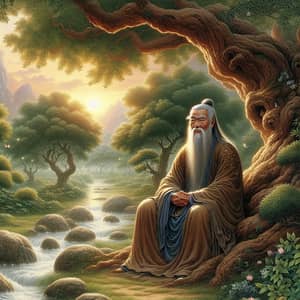 Ancient Chinese Philosopher in Serene Environment | Wisdom Personified
