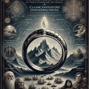 Classic Fantasy Book Poster - J.R.R. Tolkien Lord of the Rings