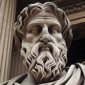 Regal Stone Statue of Epictetus: Ancient Wisdom