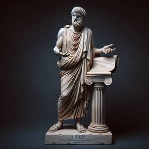 Stone Statue of Philosopher Epictetus - Inspiring Teachings