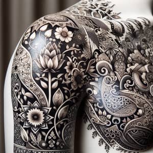 Persian Traditional Tattoo - Detailed Floral & Geometric Design