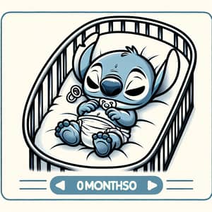Baby Stitch (Experiment 626) Sleeping Peacefully in Crib