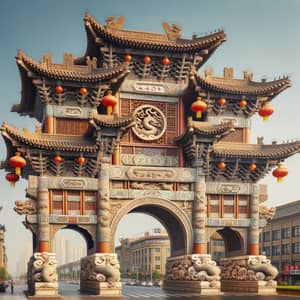 Chinese Dragon Gate - Historic City Centre Landmark