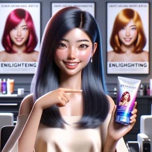 Cute South Asian Girl Promoting New Hair Dye - Must-See!
