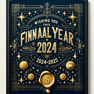 New Financial Year 2024-2025 Greetings | Celebratory Card Illustration