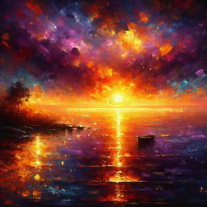 Stunning Impressionist Sunset Artwork