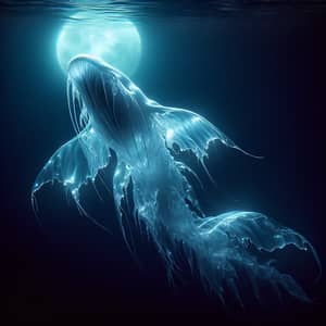 Translucent Marine Creature: A Majestic Ghostly Form