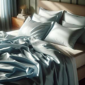 Luxury Light Blue Bed Sheets for Cozy Sleep