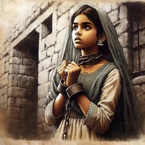 Rajasthani Girl in Shackles: Courageous Hope and Historical Context