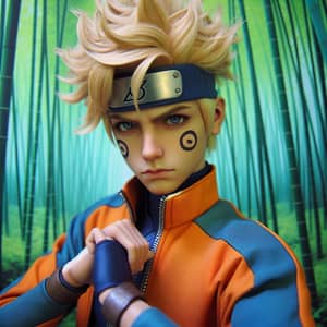 Fantasy Portrait of Naruto in Bamboo Forest | Ninja Anime Art