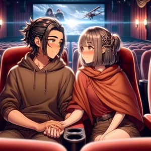 Intertwined Connection in an Anime Movie Theater | Romantic Scene