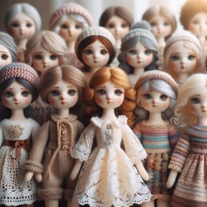 Handmade Knitted Dolls - Unique Vintage Creations