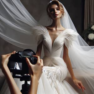 Elegant White Gown Goddess - Stunning Photography Image