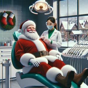 Holiday Dental Visit for Santa and Elf | Modern Dentist Office