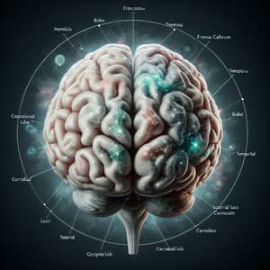 Detailed Human Brain Image - Natural Shades of Grey & White