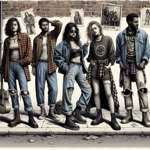 1990s Grunge Fashion: Diversity in Urban Setting