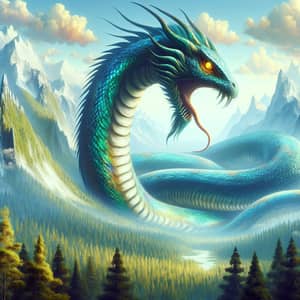 Enormous Mythical Serpent | Ancient Landscape Fantasy