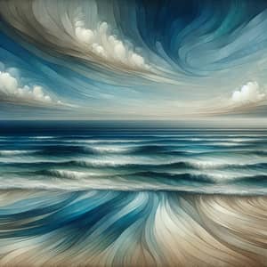 Abstract Ocean Waves Art - Tranquil Seascape
