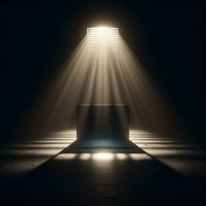 Dark Room Laptop Glow: Eerie Shadows & Subtle Light