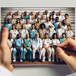 Diverse Incarcerated Population Photo: Caucasian, Hispanic, Black, Middle-Eastern, South Asian