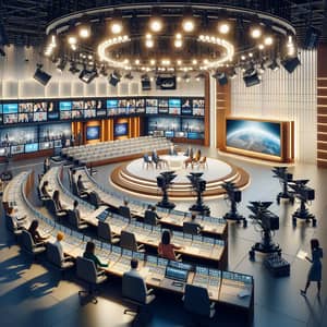 Modern TV Studio with State-of-the-Art Equipment