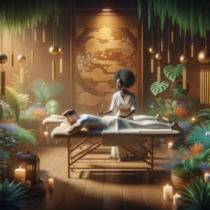 Wellness Retreat: Serene Spa Environment for Relaxing Couples Massage