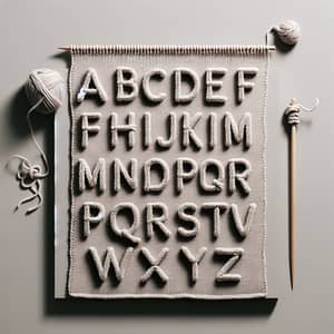 Modern Alphabet Knitting | Minimalist Design