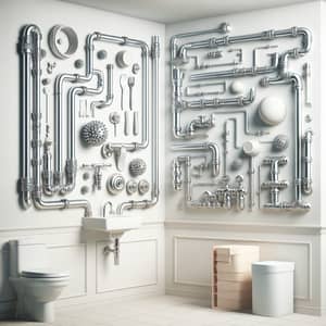Home Plumbing Design: Silver Faucets, Twisted Pipes & Angular Valves