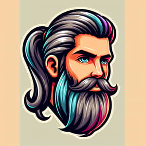 Captivating Man Illustration with Vibrant Colors