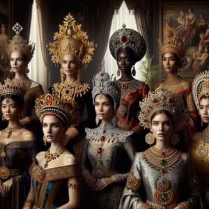 Diverse Queens in Majestic Halls - Cultural Representation