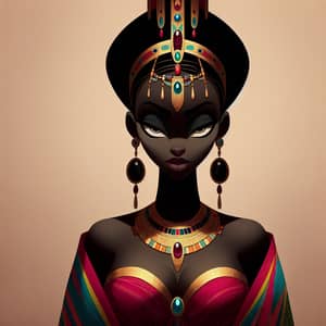 Mysterious and Powerful Woman Inspired by African Folk Tale