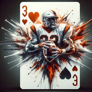 Explosive American Football Player Illustration | King of Hearts
