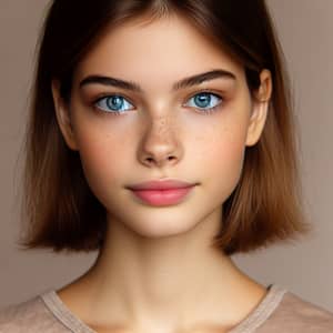 Caucasian American Girl | 23 Years Old with Light Brown Hair & Blue Eyes