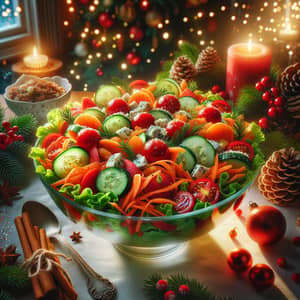 Festive Christmas Salad with Cherry Tomatoes & Blue Cheese