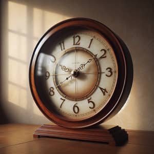 Elegant Mahogany Clock with Silver Hands - Passage of Time in 12 Hours