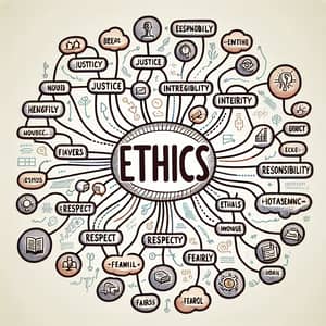 Ethics Mind Map: Justice, Integrity, Responsibility