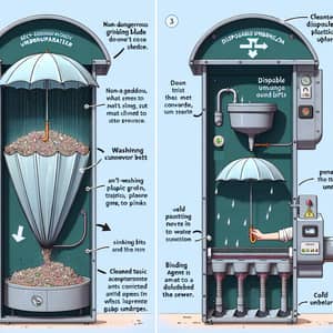 Eco-Friendly Umbrella Dispenser: Self-Cleaning, Trash Grinding & Molded Umbrellas