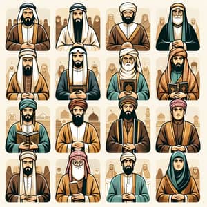 Companions of the Prophet: Varying Middle-Eastern Descent in Traditional Attire