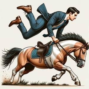 Hispanic Man Performing Horse Somersaults | Professional Rider
