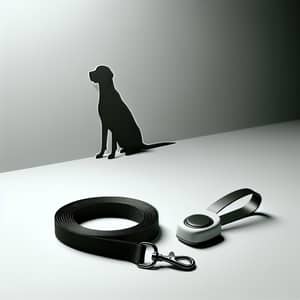 Minimalist Dog Training Scene: Modern Leash & Clicker