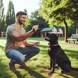 Positive Reinforcement Dog Training Outdoors