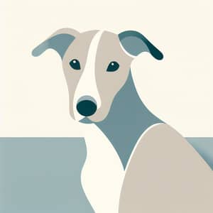 Minimalist Dog Art: Calm and Soothing Depiction