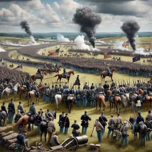 Pickett's Charge at Gettysburg, Pennsylvania - Historic Scene