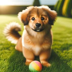 Adorable Golden Brown Dog Playing in the Park | Pet Fun