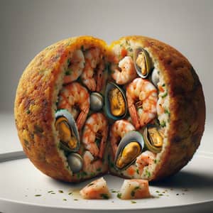 Exquisite Seafood-Filled Falafel | Menu Display