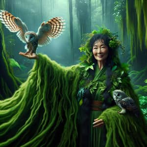 Enchanting Mother Nature with Wise Owl - Mystical Forest Tale