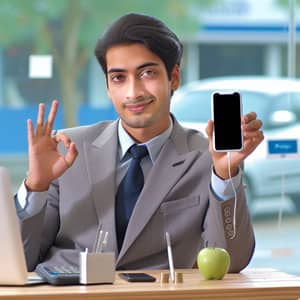 South Asian Man Selling iPhone