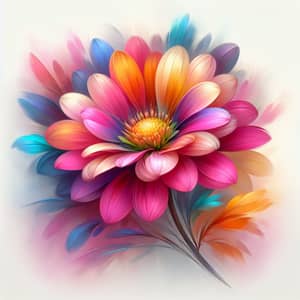 Vibrant-Colored Flower Digital Painting | Essence of Joy & Celebration