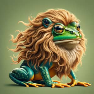 Frog Lion Hybrid - Majestic Creature with Whimsical Agility