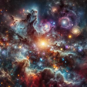 Mesmerizing Cosmic Landscape Bursting with Celestial Wonders